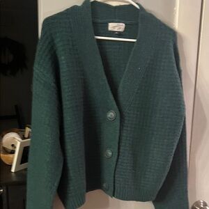 Universal Thread Forest Green V-Neck Button Cardigan
